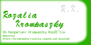 rozalia krompaszky business card